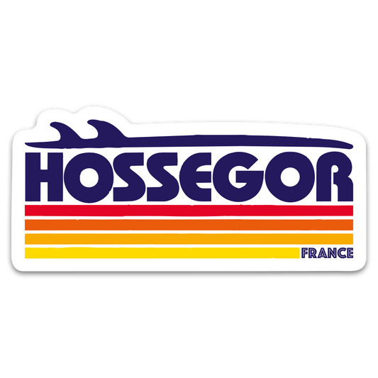 Sticker Hossegor Sunset n°002– Adhésif Surf France - 77x35mm