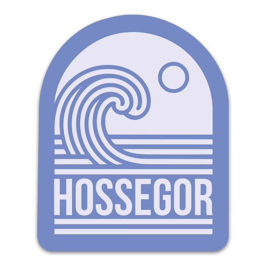 Sticker Hossegor Badge Vague Lila – Adhésif Premium - 60x73mm