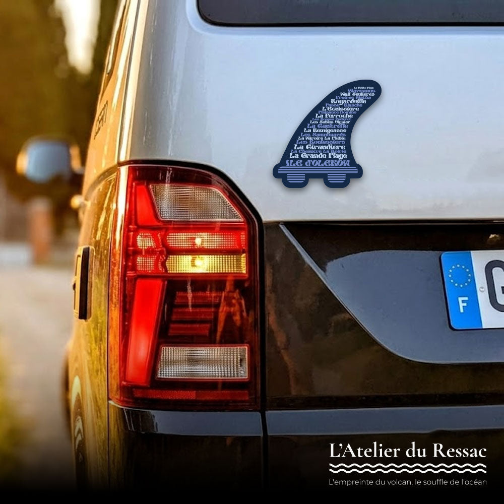 Sticker Dérive Île d'Oléron – Spots Surf Adhésif Premium - 85x83mm