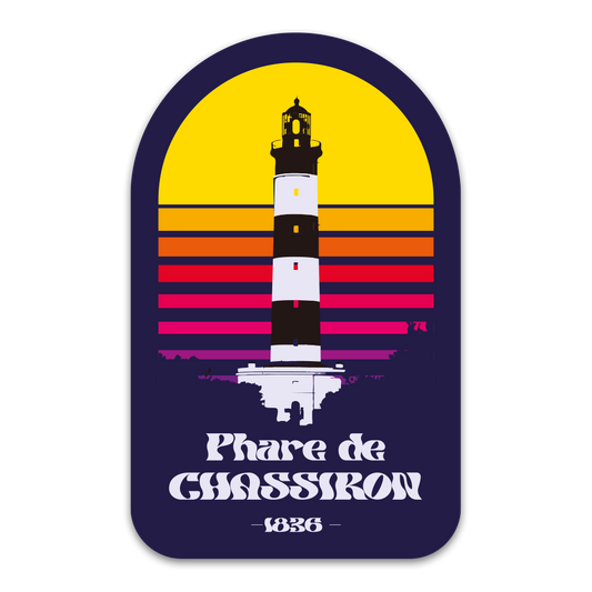 Sticker Phare de Chassiron Sunset – Adhésif Premium - 52x83mm
